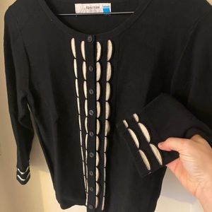 Anthropologie cardigan - black and white